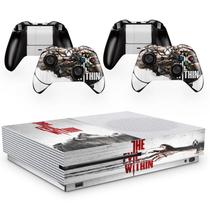 Skin Adesivo Protetor para X Box One S e Controles Bethesda The Evil Within b1