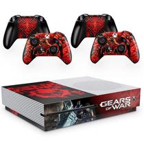 Skin Adesivo Protetor para X Box One S e Controles Gears of War b5