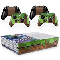 Skin Adesivo Protetor para X Box One S e Controles Minecraft b1 - Skin Zabom