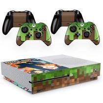 Skin Adesivo Protetor para X Box One S e Controles Minecraft b3