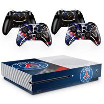 Skin Adesivo Protetor para X Box One S e Controles PSG Neymar Mbappe b3