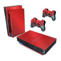 Skin Compatível PS2 Fat Adesivo - Vermelho