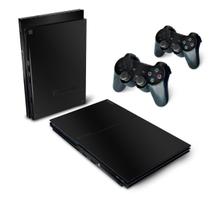 Skin Compatível PS2 Slim Adesivo - Preto Black Piano