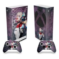 Skin Compatível Xbox Series S Vertical Adesivo - Arlequina Harley Quinn