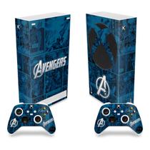 Skin Compatível Xbox Series S Vertical Adesivo - Avengers Vingadores Comics - Pop Arte Skins