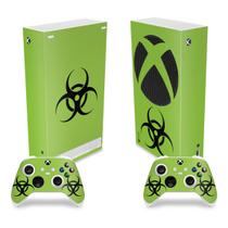 Skin Compatível Xbox Series S Vertical Adesivo - Biohazard Radioativo