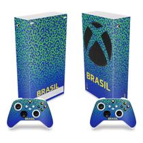 Skin Compatível Xbox Series S Vertical Adesivo - Brasil - Pop Arte Skins