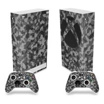 Skin Compatível Xbox Series S Vertical Adesivo - Camuflado Cinza