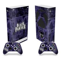 Skin Compatível Xbox Series S Vertical Adesivo - Pantera Negra Comics