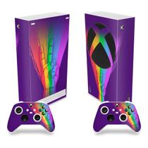 Skin Compatível Xbox Series S Vertical Adesivo - Rainbow Colors Colorido - Pop Arte Skins