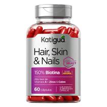 Skin, Hair e Nails (Biotina, Vitamina A, Zinco, Cobre) 60 Cápsulas - Katiguá - Katigua