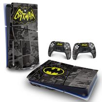 Skin PS5 Slim Adesivo Horizontal - Batman Comics
