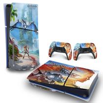 Skin PS5 Slim Adesivo Horizontal - Horizon Forbidden West