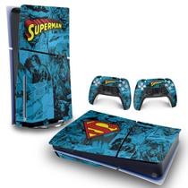 Skin PS5 Slim Adesivo Horizontal - Superman Comics