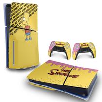 Skin PS5 Slim Adesivo Horizontal - The Simpsons