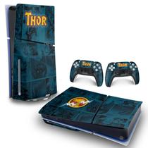 Skin PS5 Slim Adesivo Horizontal - Thor Comics