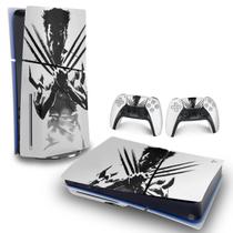 Skin PS5 Slim Adesivo Horizontal - Wolverine X-men