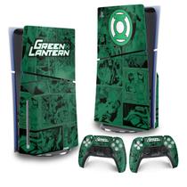 Skin PS5 Slim Adesivo Vertical - Lanterna Verde Comics