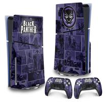 Skin PS5 Slim Adesivo Vertical - Pantera Negra Comics