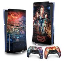 Skin PS5 Slim Adesivo Vertical - Stranger Things