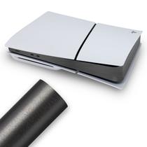 Skin PS5 Slim Central Adesivo - Aço Escovado Cinza
