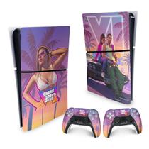 Skin PS5 Slim Playstation 5 Adesivo Vertical - GTA 6 VI