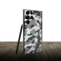 Skin Traseira CAMUFLADO CINZA para Smartphone Samsung