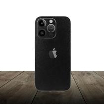 Skin Traseira COURO PRETO para Smartphone Apple