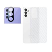 Skin Verso Fibra de Carbono + Pelicula de Camera Traseira para Samsung Galaxy A14