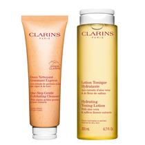 Skincare Bundle Loção e Limpador Hidratante Tonificante Clarins