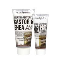 Skincare Urban Hydration Limpador e loção facial de rícino e karité