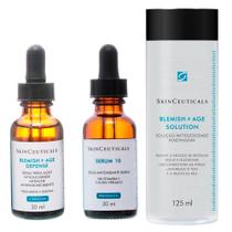 Skinceuticals Kit - Tônico Facial 125ml + Rejuvenescedor Facial 30ml + Tratamento Antiacne 30ml