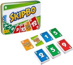 Skip Bo Card Game em Lata Decorativa com 162 Cartas, Sequencing Family Game para 2 a 6 Jogadores, Presente Infantil para Idades 7 Anos e Mais Velho Exclusivo da Amazon