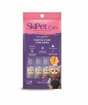 Skipet Cats Snack Cremoso Sabor Purê Atum Vieira 4 Sachês - Bioctal