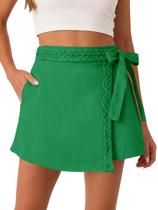 Skort Tankaneo On The Move Braided Mini Green para mulheres Skort Tankaneo On The Move Braided Mini Green para mulheres