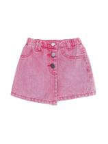 Skort WDIRARA Girl's Wrap, com botão frontal, jeans, cintura alta, 12Y