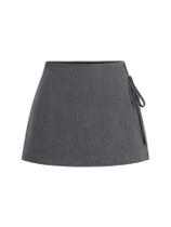 Skorts Floerns Coquette Skirt para mulheres, cinza, tamanho L
