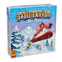 Skull Canyon Ski Fest Jogo de tabuleiro Jogo de Estratégia Jogo temático de esqui divertido para adultos e adolescentes Idade 14+ 2-4 Jogadores Tempo médio de reprodução 45-90 minutos Feito por Pandasaurus Games