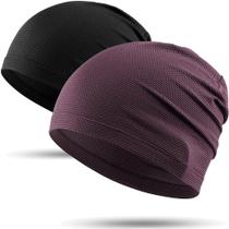 Skull Cap WTACTFUL, boné de corrida para homens e mulheres, 2 peças Skull Cap WTACTFUL, boné de corrida para homens e mulheres, 2 peças