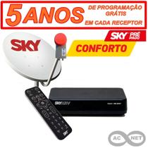 Sky Pre Pago Conforto - Kit Completo com 01 Receptor