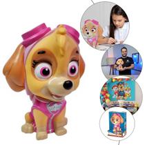 Skye Patrulha Canina Boneco Grande Paw Patrol Com Cofrinho