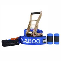 Slackline Zamboo Kit ActionLine 20m Amarelo Com Catraca Reforçada Protetores Desenvolve Equilíbrio Coordenação Slackline Zamboo Kit ActionLine 20m Amarelo Com Catraca Reforçada Protetores Desenvolve Equilíbrio Coordenação