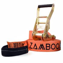 Slackline Zamboo Kit StartLine 15m Laranja Com Catraca Reforçada Suporta 3 Ton Desenvolve Equilíbrio Coordenação Slackline Zamboo Kit StartLine 15m Laranja Com Catraca Reforçada Suporta 3 Ton Desenvolve Equilíbrio Coordenação