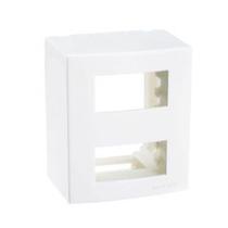 Sleek Caixa Sobrepor Com Suporte 4 X 2 Branca 2 Postos Separados - Margirius Sleek Caixa Sobrepor Com Suporte 4 X 2 Branca 2 Postos Separados - Margirius