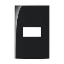 Sleek Ebony Placa 2 x 4 - 1 Posto Horizontal Sleek Ebony Placa 2 x 4 - 1 Posto Horizontal