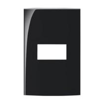 Sleek Ebony Placa 2 x 4 - 1 Posto Horizontal - Margirius Sleek Ebony Placa 2 x 4 - 1 Posto Horizontal - Margirius