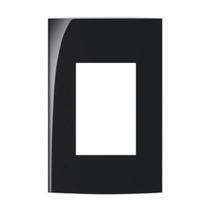 Sleek Ebony Placa 2 x 4 - 3 Posto Horizontal - Margirius