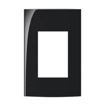 Sleek Ebony Placa 2 x 4 - 3 Posto Horizontal