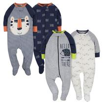 Sleep 'N Play Footie Gerber Baby Boys Tiger/Hedgehog 0-3M Sleep 'N Play Footie Gerber Baby Boys Tiger/Hedgehog 0-3M
