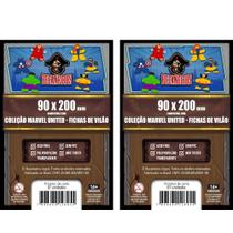Sleeve Customizado Coleção Marvel United Fichas de Vilão 90x200mm Bucaneiros 14 Unidades